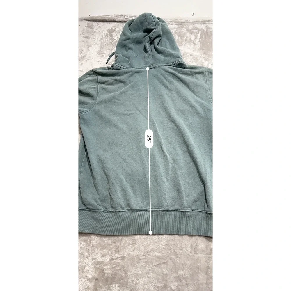 The North Face Hoodie Jacket Men's Size Medium Seafoam Green Zip‎ Up Drawstring
